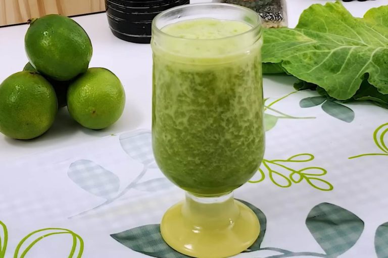 Suco detox com couve e limão eliminar os excessos da Páscoa