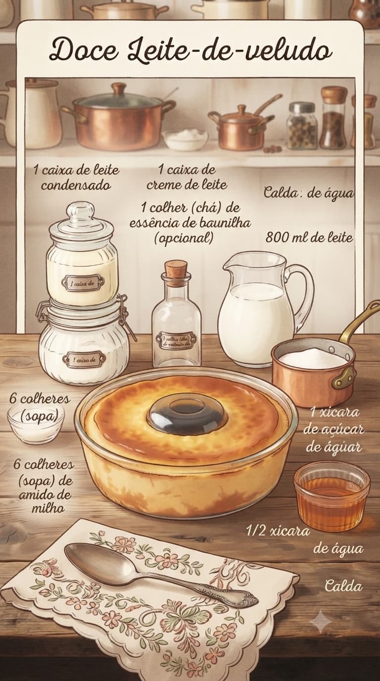 Ingredientes Doce Leite-de-veludo