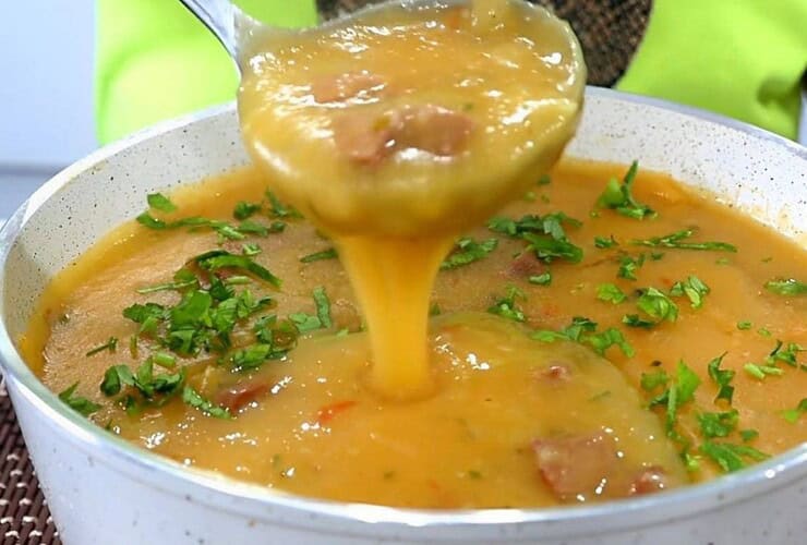 aldo de mandioca com linguiça cremoso