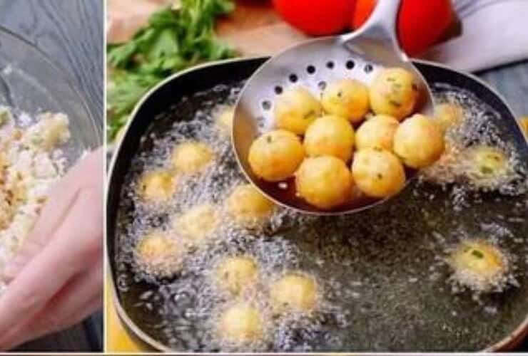 bolinhos de batata frito