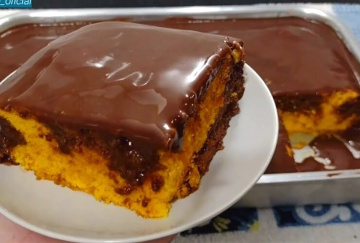 bolo de cenoura com calda de chocolate fÁcil