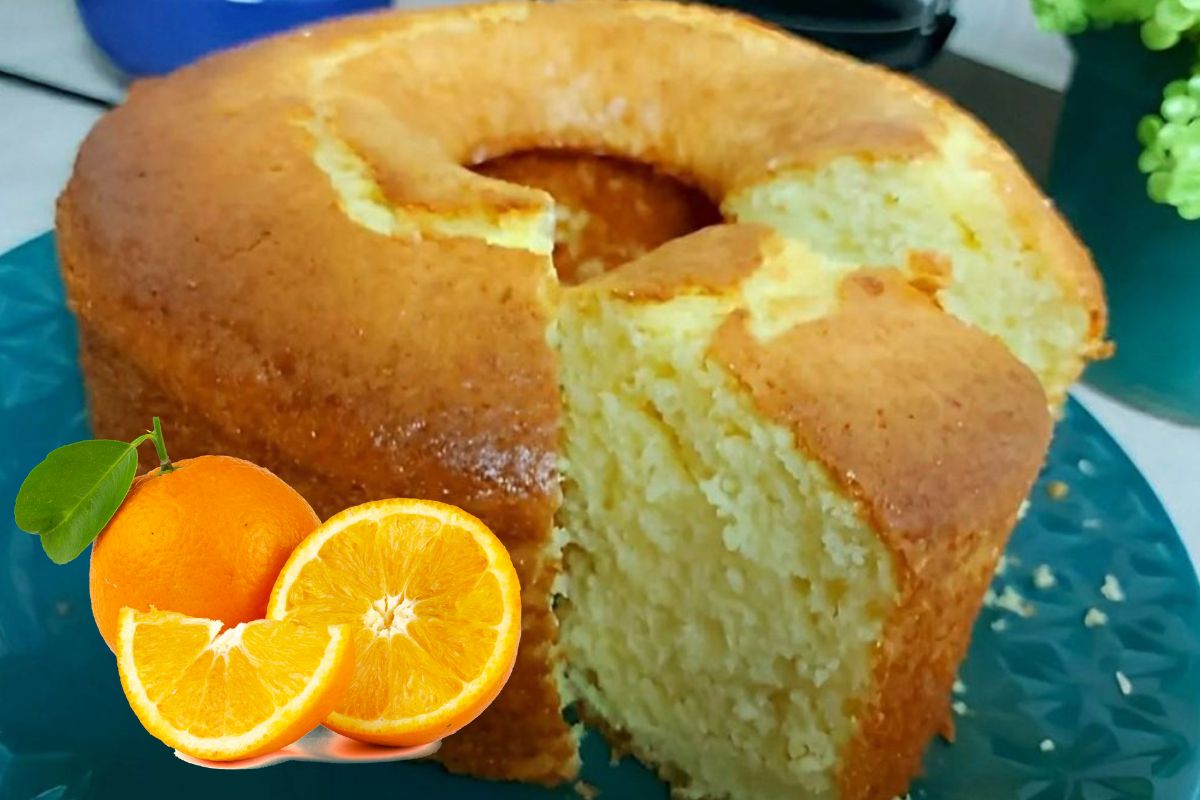 bolo de laranja com creme de leite um delicioso sabor cítrico