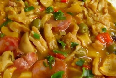 dobradinha com bacon e linguiça