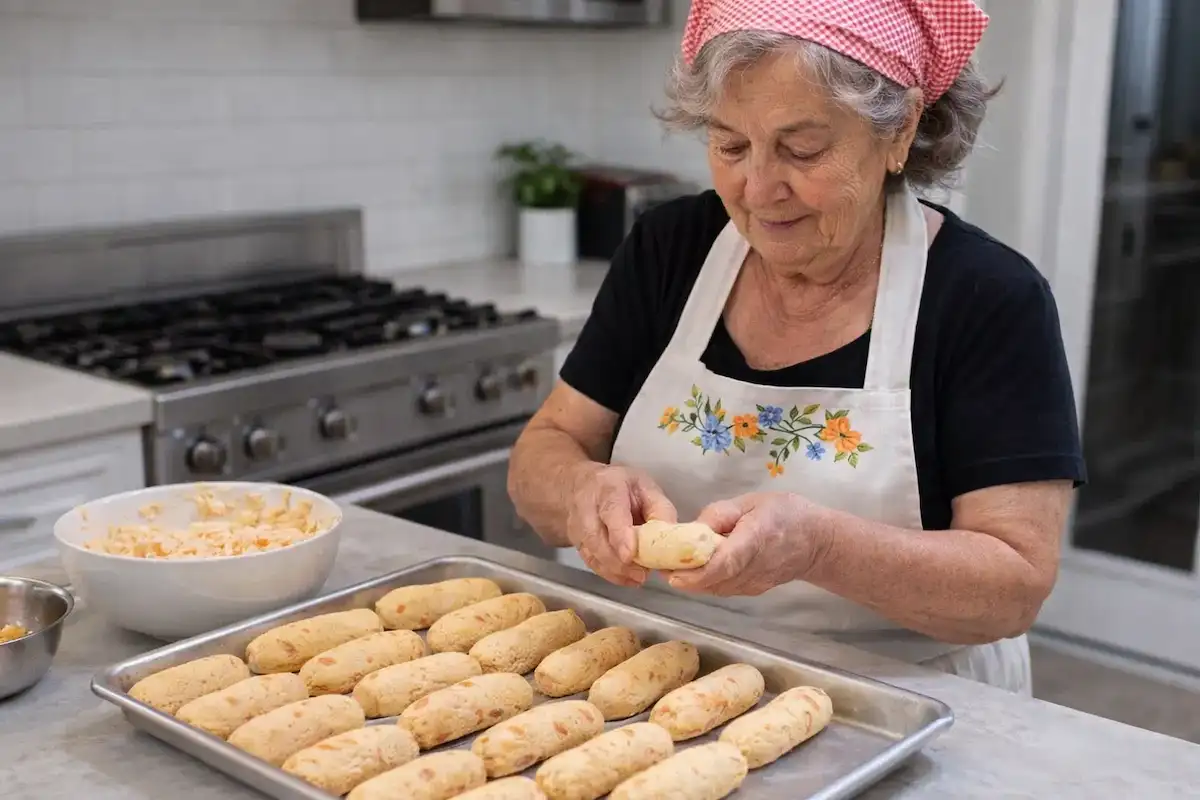 😍 Biscoito de Polvilho com Queijo Assado no Forno 2 Biscoito de Polvilho com Queijo Assado no Forno