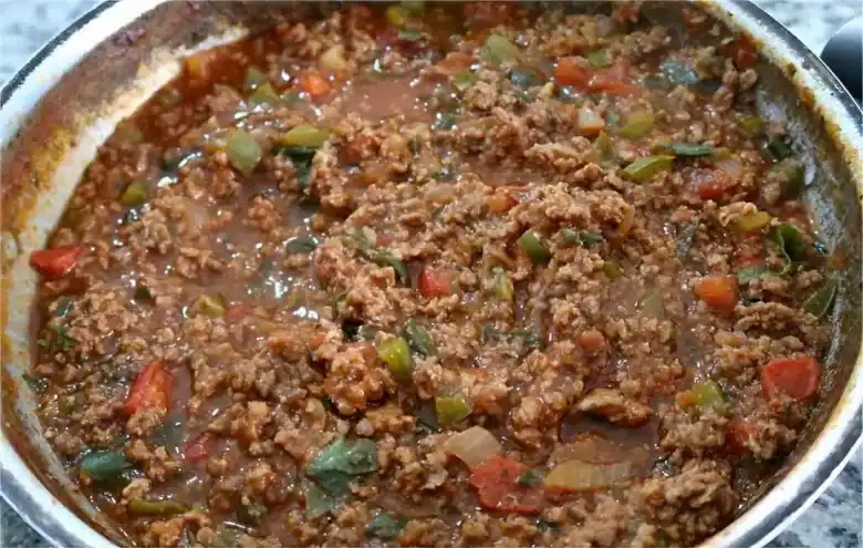 carne moída simples e bem temperadinha