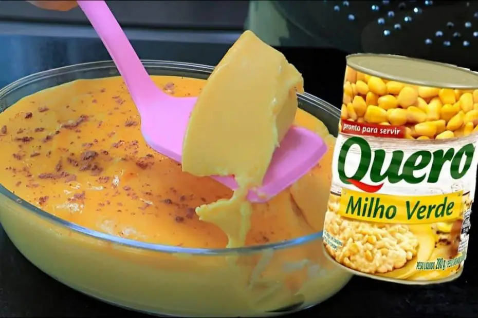 curau com milho de latinha