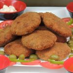 bolinho de carne de feira