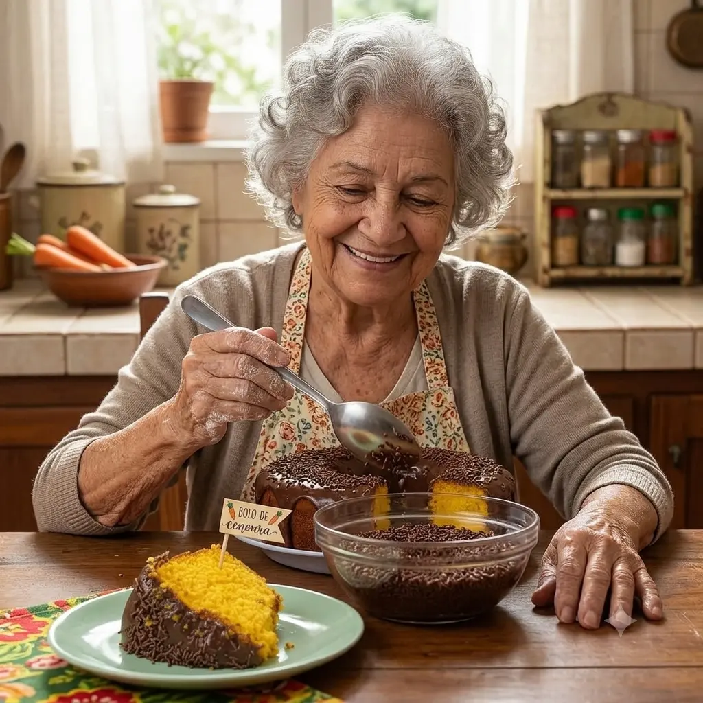 bolo de cenoura que não embatuma
