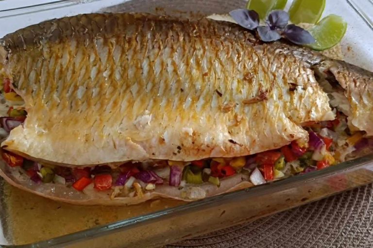 peixe assado no forno com vinagrete