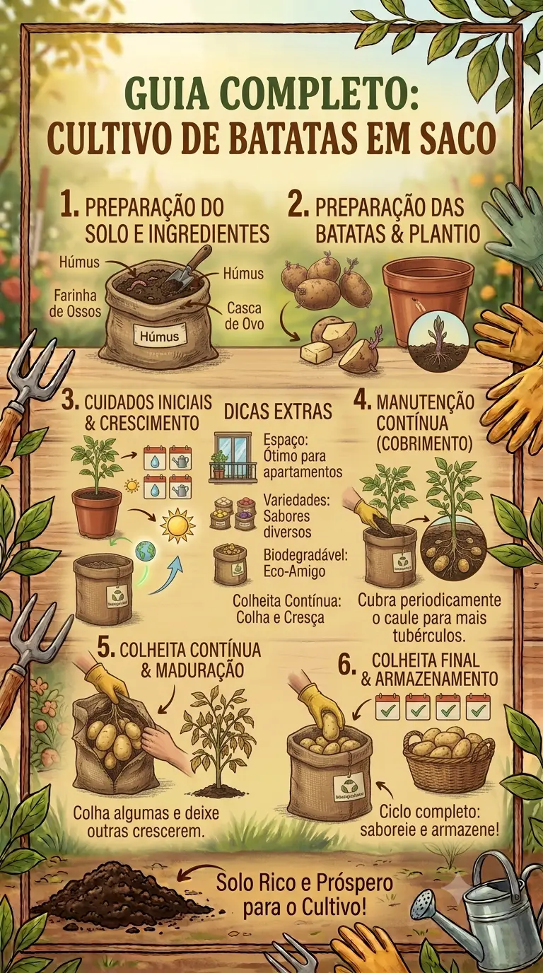 batatas frescas em sua própria casa