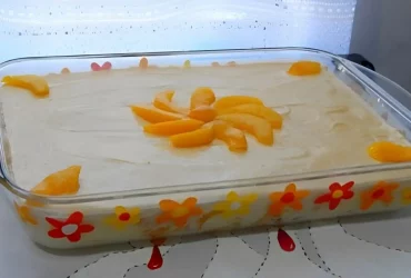 gelado de pêssego