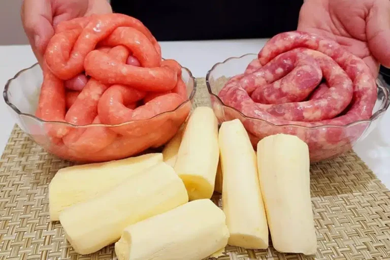 receita com linguiça