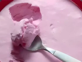 sorvete caseiro de gelatina muito simples