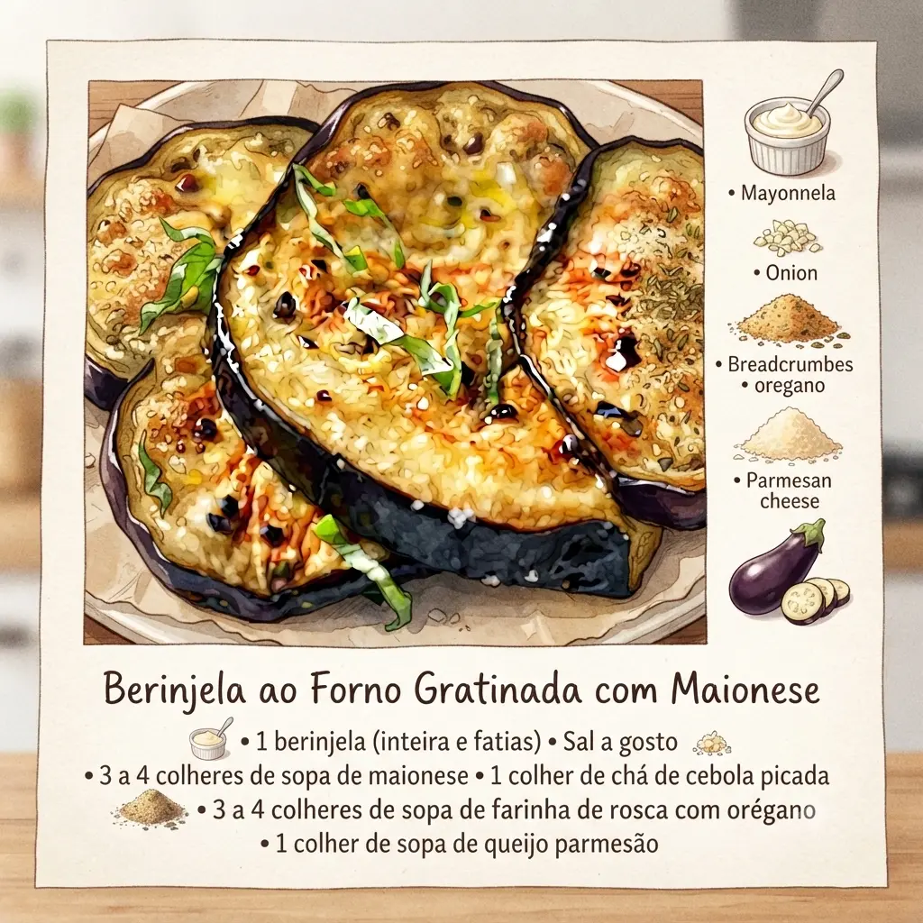 Ingredientes Berinjela Assada:
