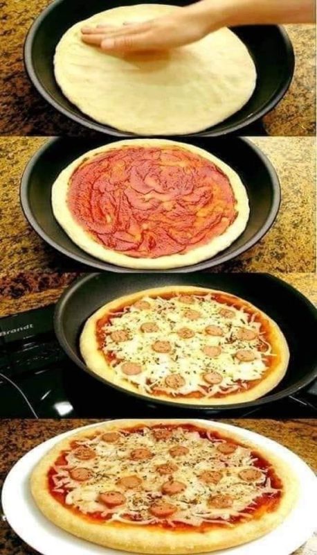 pizza de frigideira