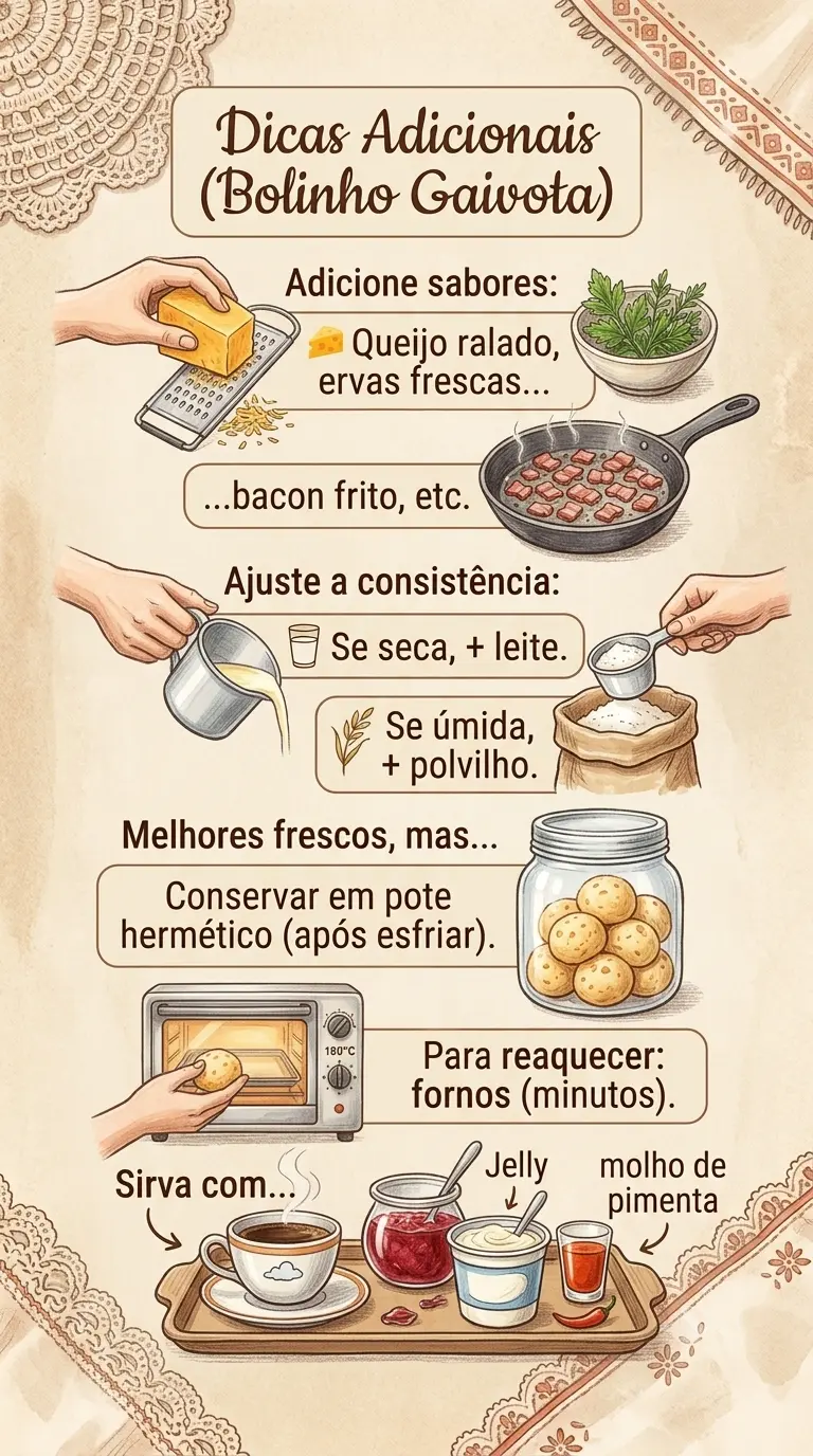 Dicas bolinho de gaivota