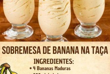 sobremesa cremosa de banana