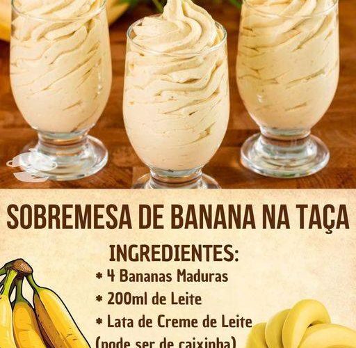 sobremesa cremosa de banana