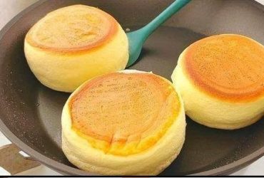 bolinho nuvem japonês de frigideira