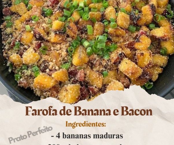 farofa de banana e bacon