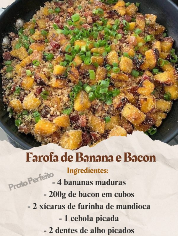 farofa de banana e bacon