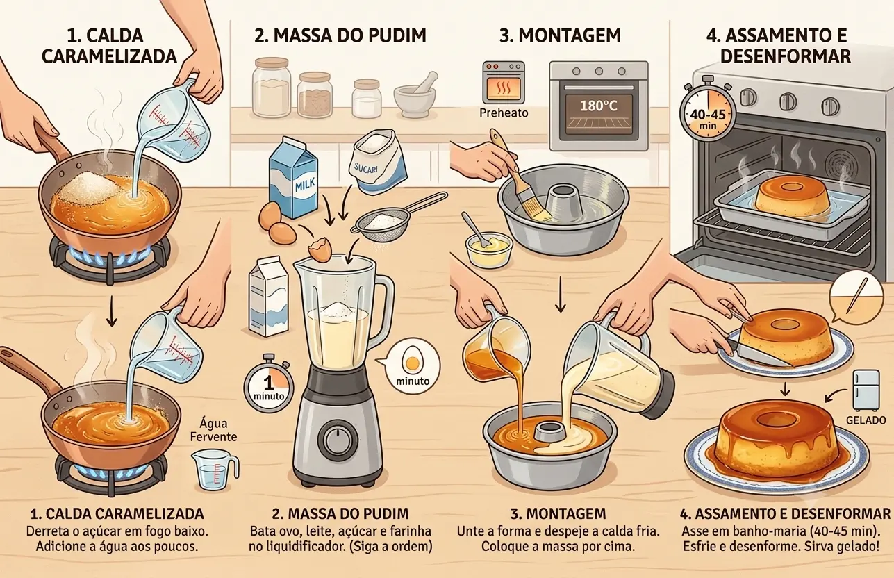 👩🍳 Como Fazer Pudim Coroa de Rainha