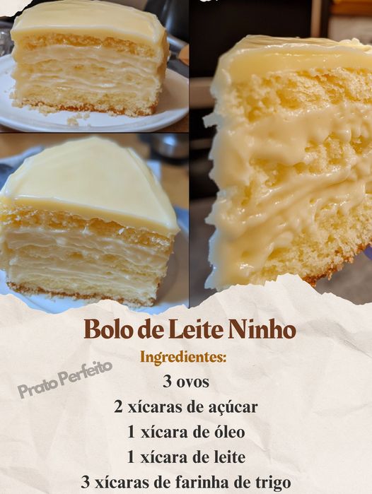 bolo de leite ninho