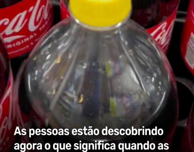 coca cola têm tampa amarela