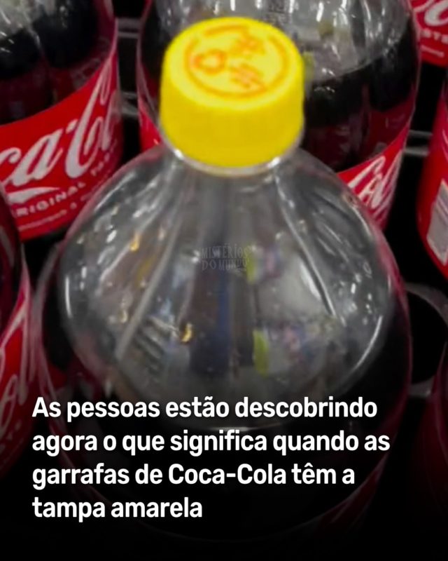 coca cola têm tampa amarela