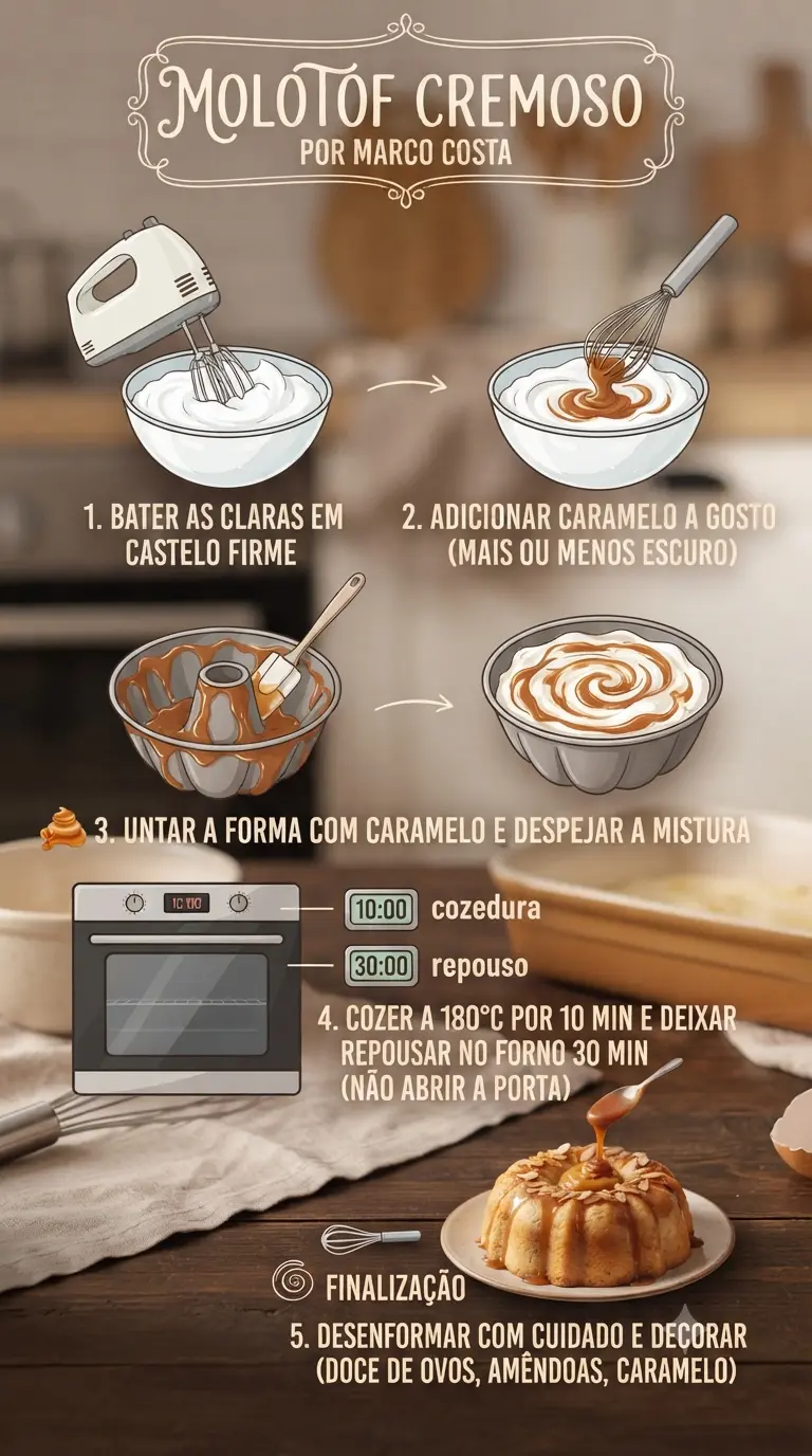 Modo de Preparação Molotof Cremoso por Marco Cost