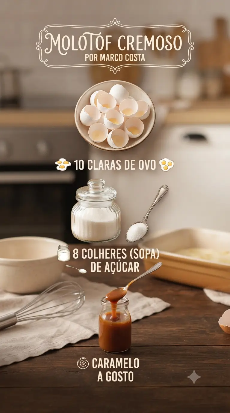 Molotof Cremoso por Marco Costa ingredientes