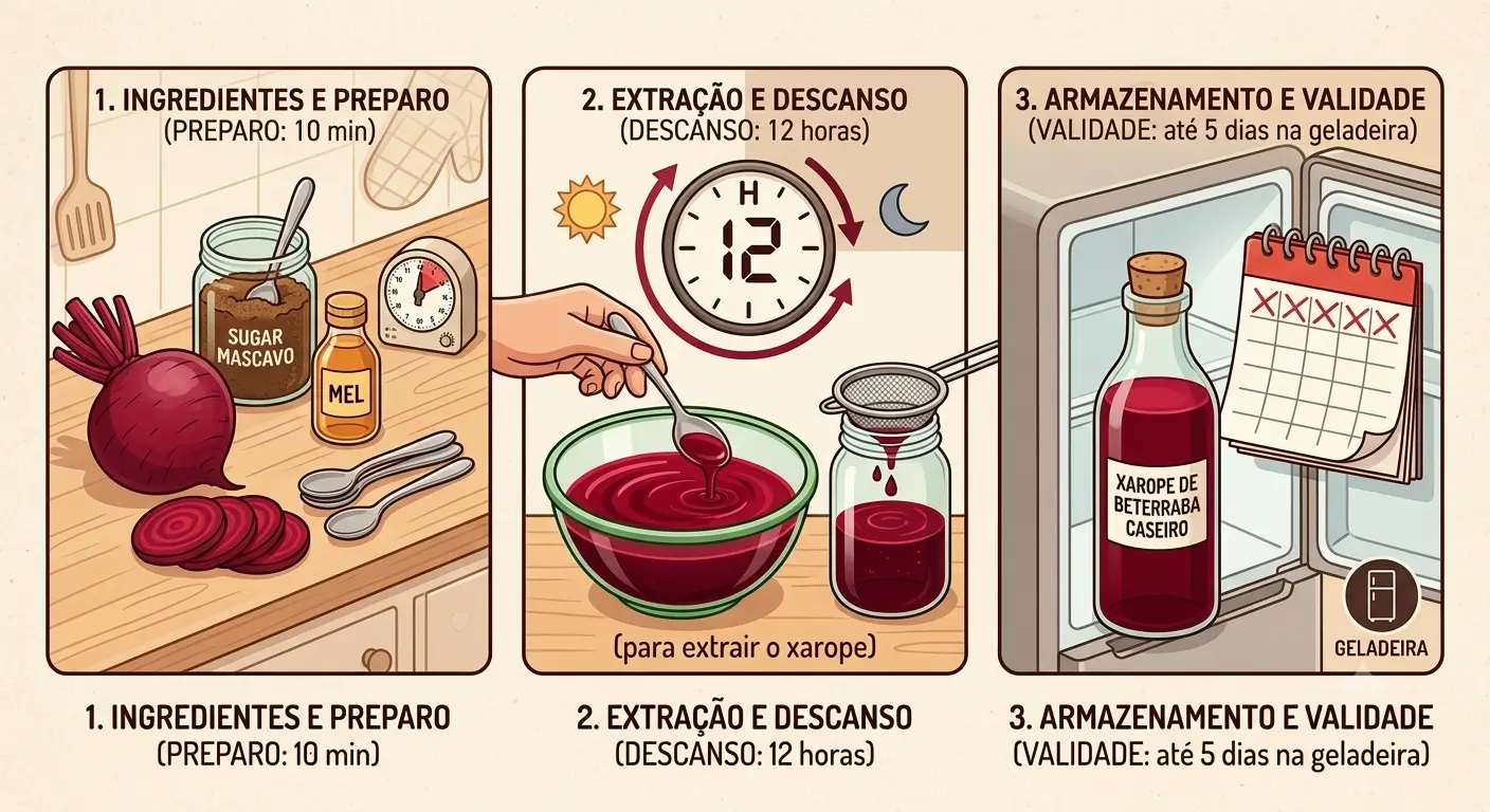  Ingredientes do xarope de beterraba 