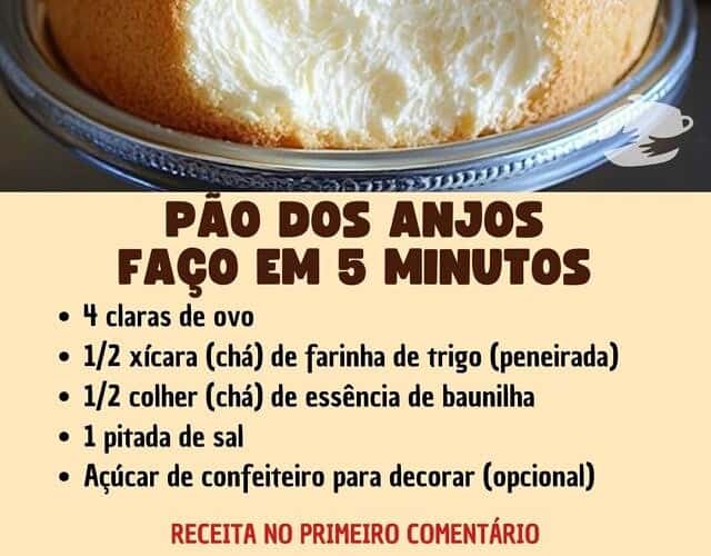 bolo de anjo em 5 minutos