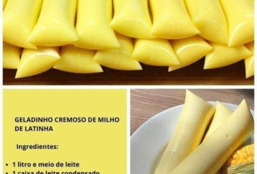 geladinho cremoso de milho verde