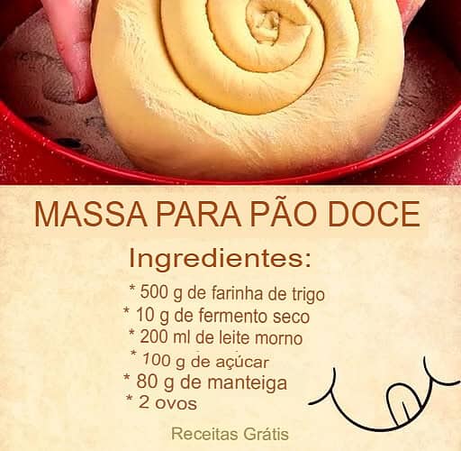 massa para pão doce