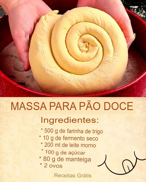 massa para pão doce