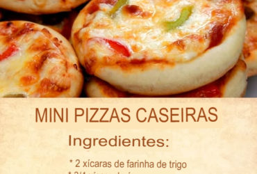 mini pizzas caseiras