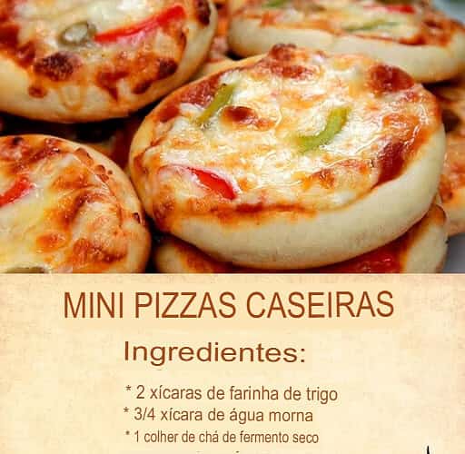 mini pizzas caseiras