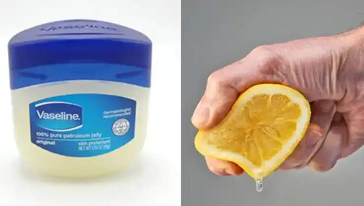 mix vaseline with lemon