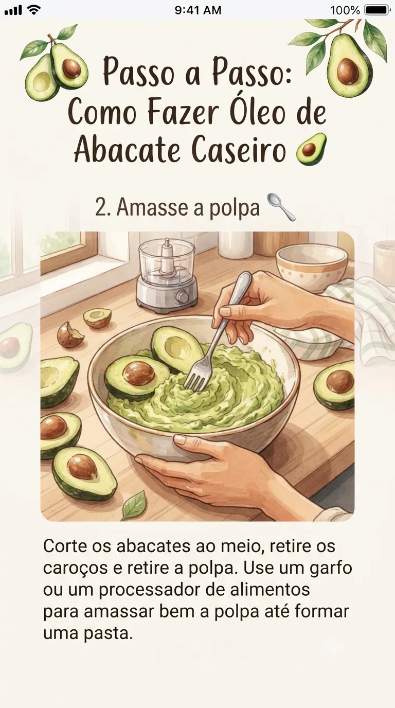 Amasse a polpa