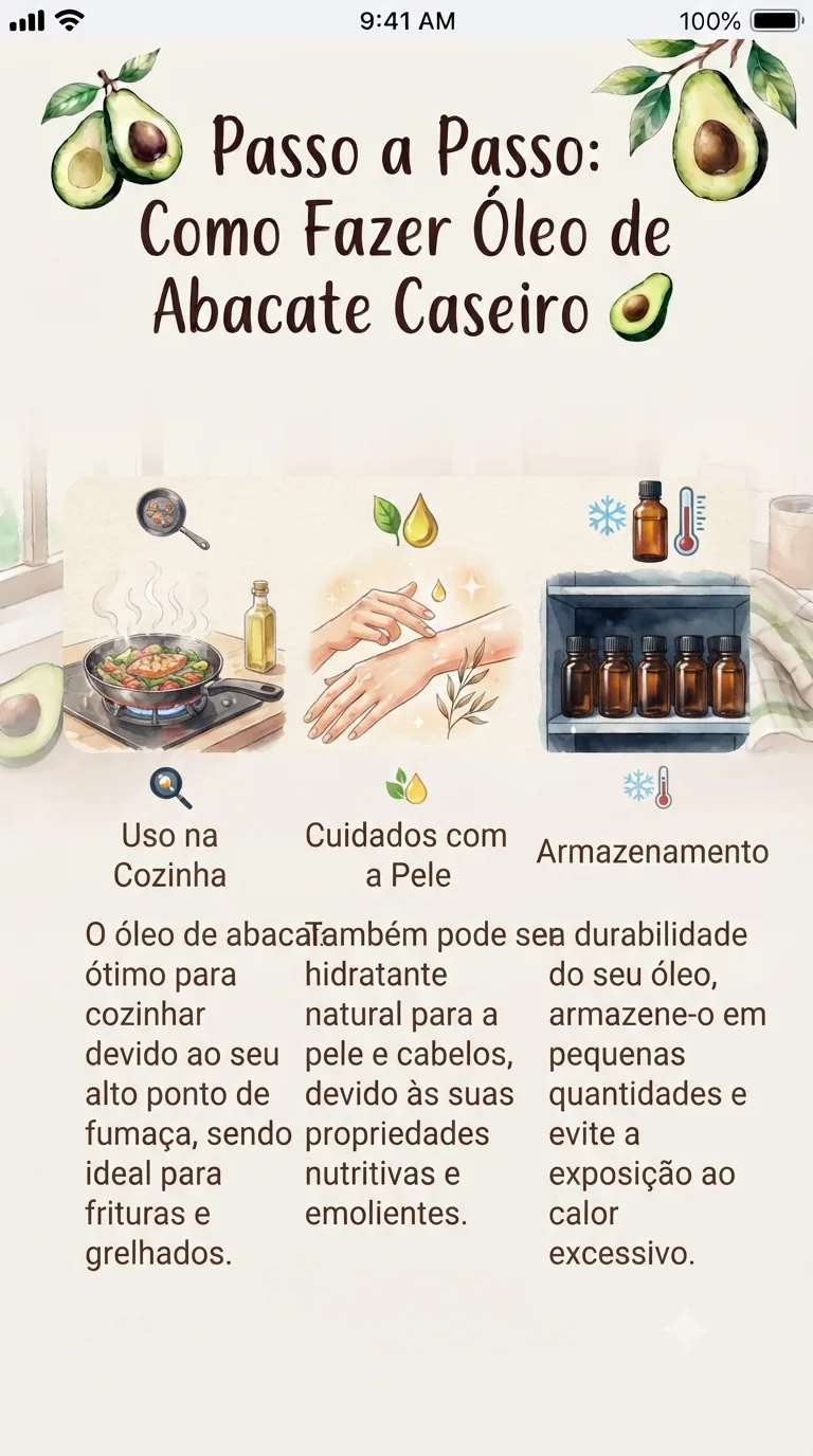 Dicas Extras do oleo de abacate