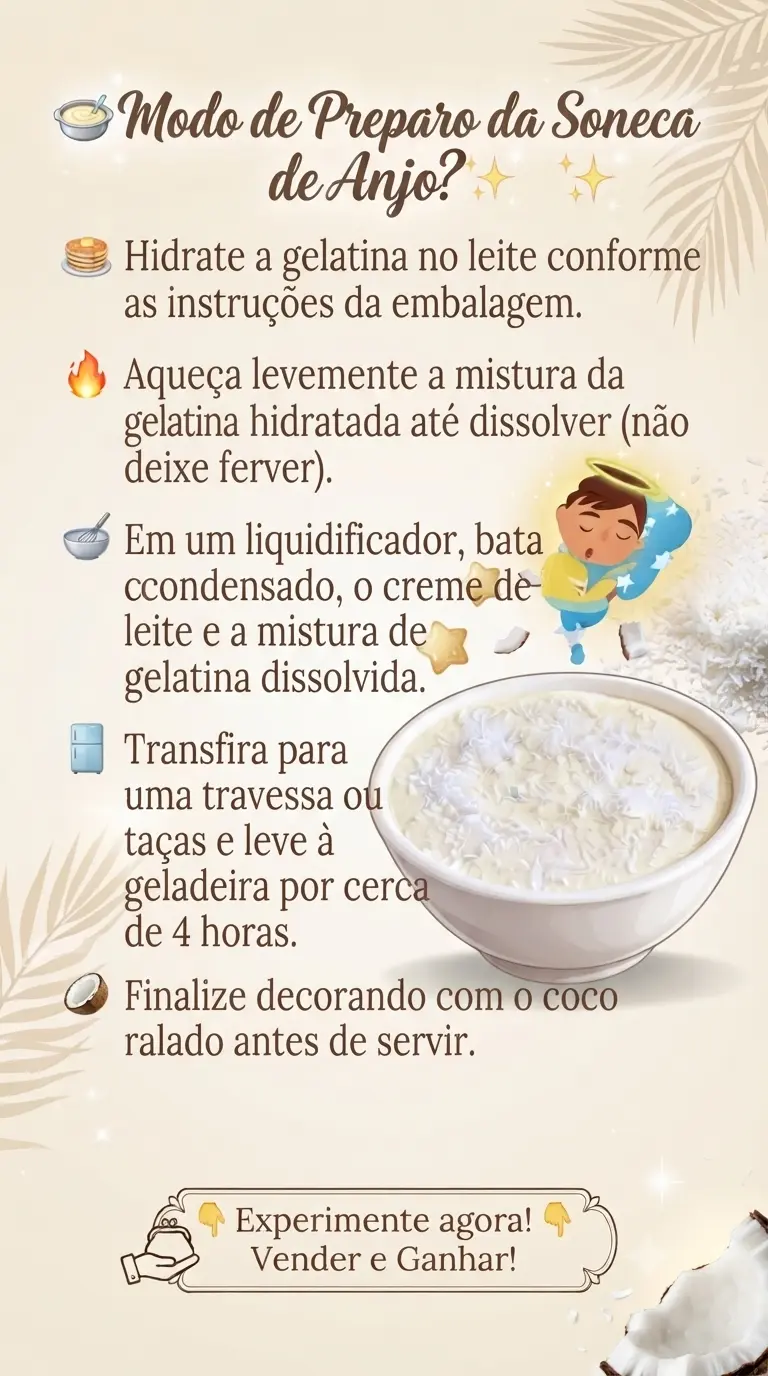 Soneca de Anjo Modo de Preparo