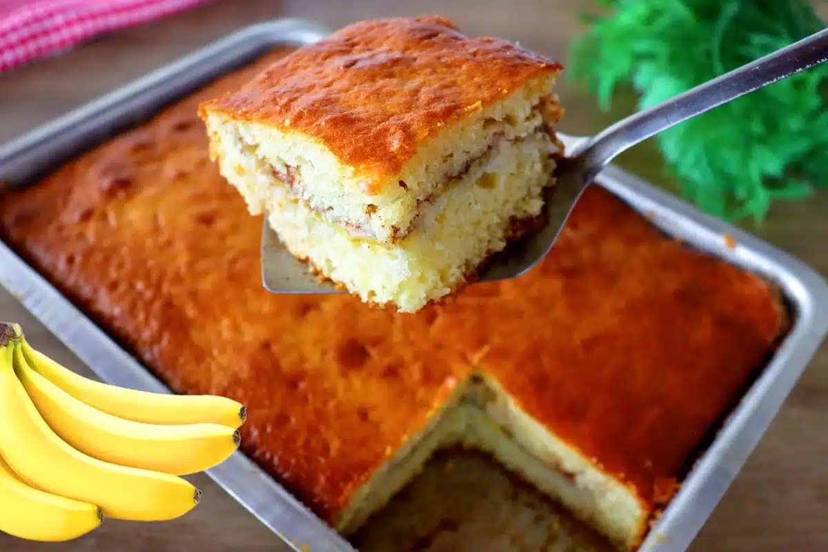 bolo de banana recheado