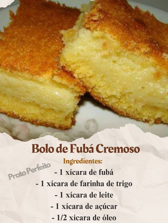 bolo de fubá cremoso