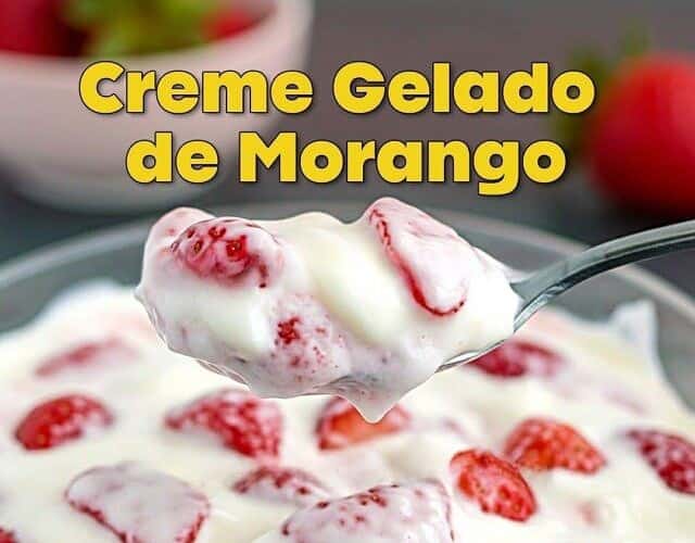 creme gelado de morango