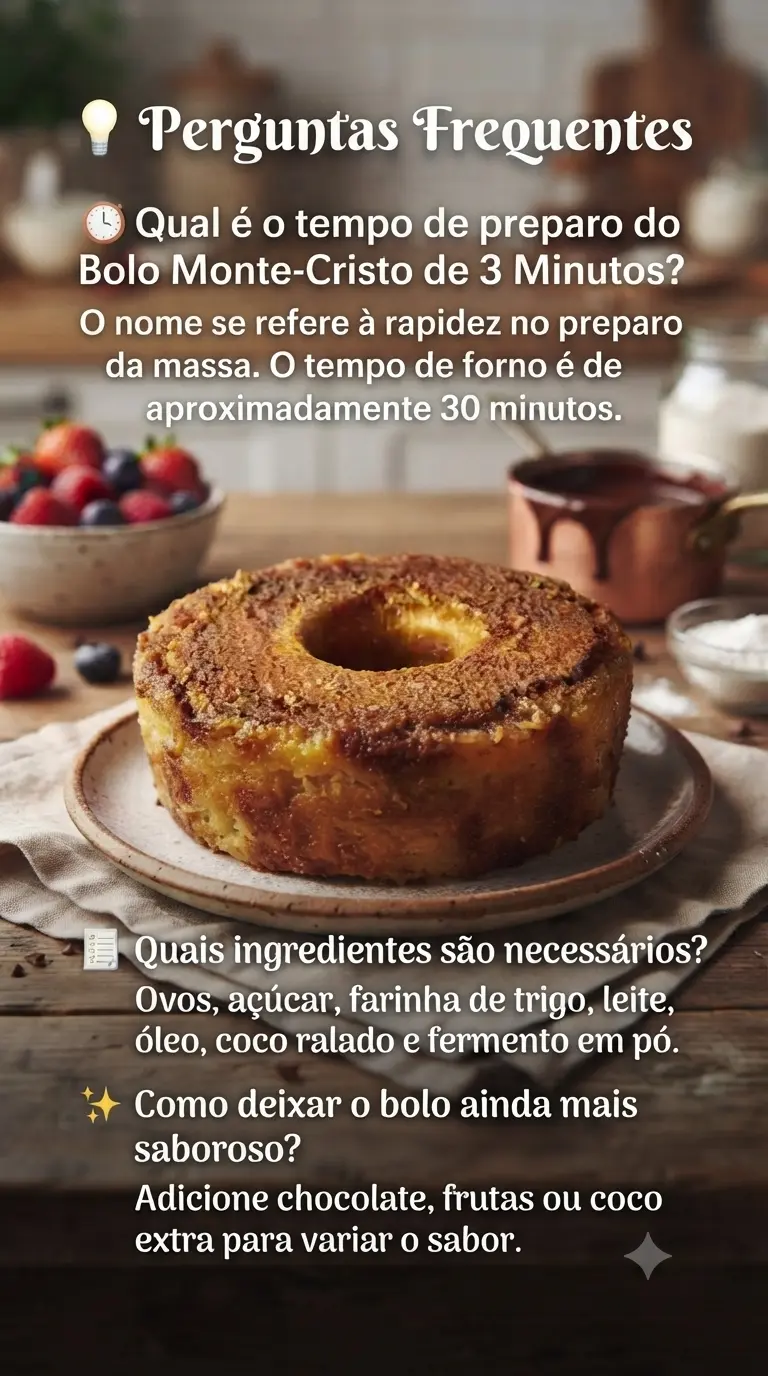 perguntas bolo monte cristo