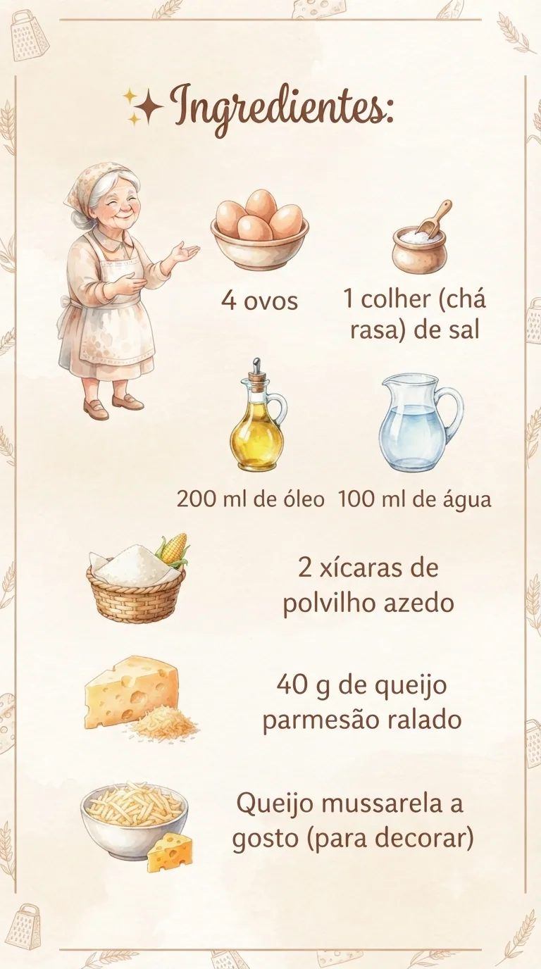 Biscoito chapéu velho ingredientes