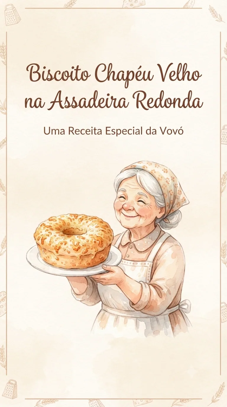 Biscoito chapéu velho na assadeira redonda: