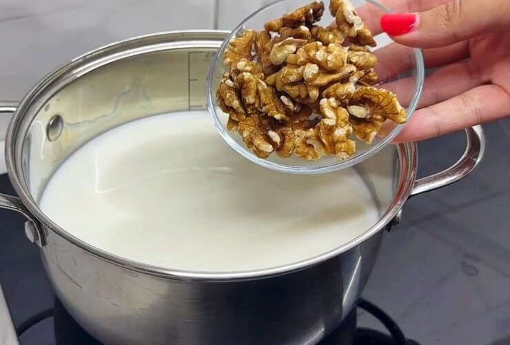 basta adicionar nozes ao leite! poucas pessoas conhecem esse segredo!