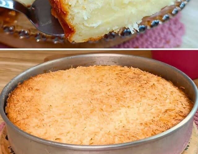 bolo cremoso de leite condensado com coco